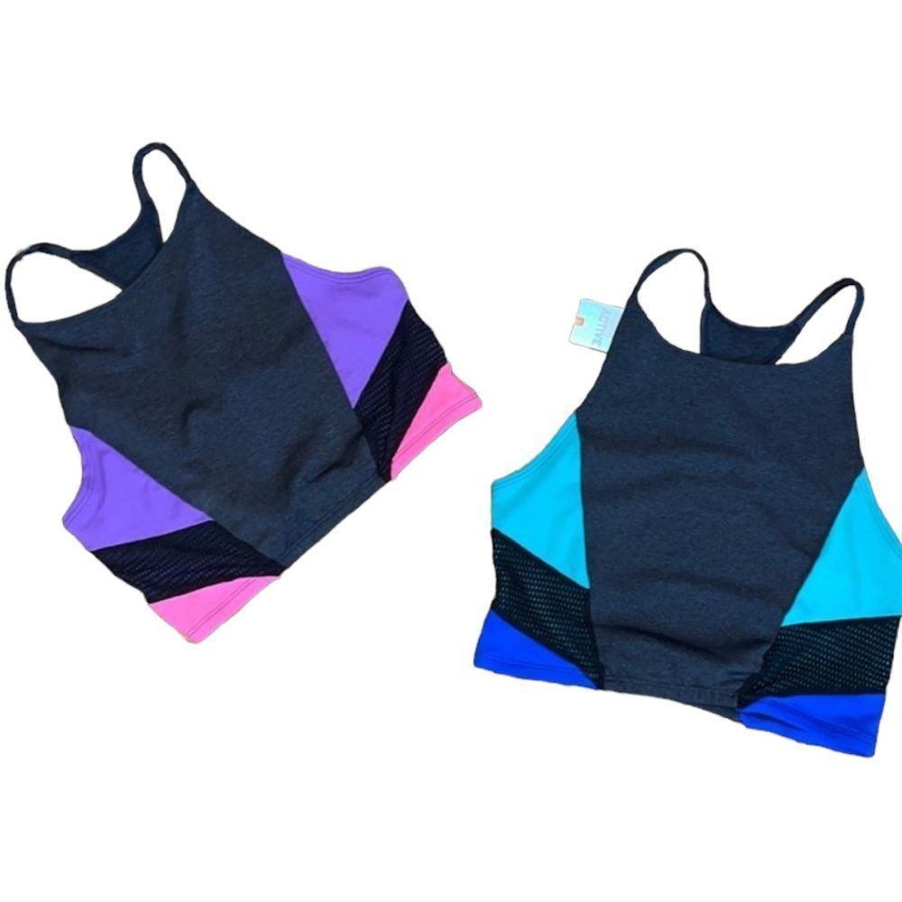 •JUSTICE• 2/high neck JUSTICE sports bra… size 36…